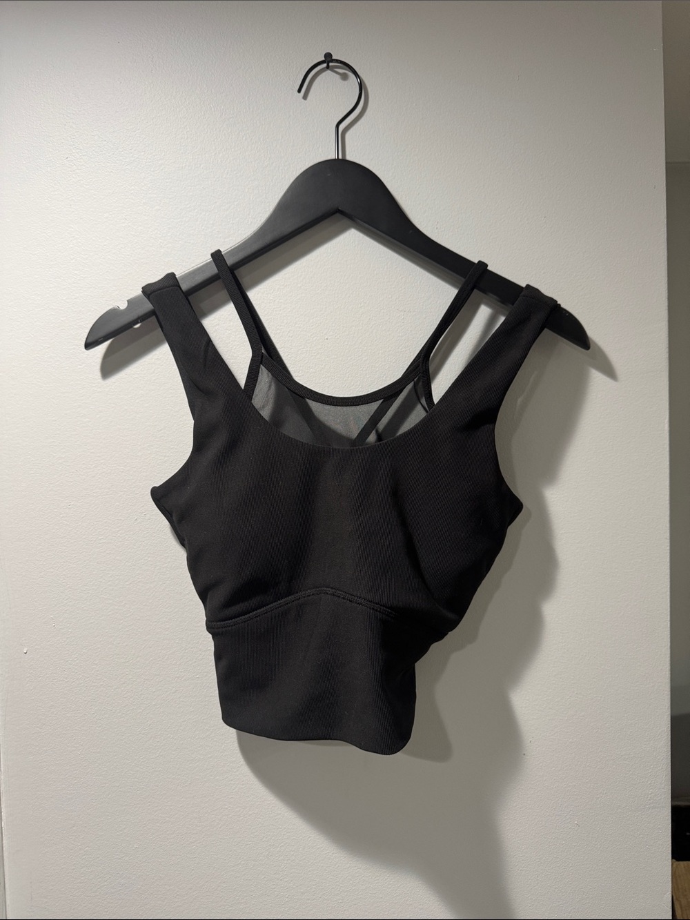 Women’s Black Strappy Crop Tank Top